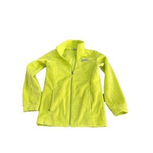 Columbia Jacket Youth Medium 10/12 Green Fleece Full Zip